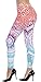 Ndoobiy Digital Printed Women's Full-Length Yoga Workout Leggings Thin Capris (Colored Shapes)