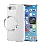 エレコム iPhone 16e ケース クリア 透明 耐衝撃 衝撃吸収 高耐久 TPU+ポリカーボネート 黄ばみにくい 4つ角エアークッション ワイヤレス充電 MagSafe メタルリングシール付 ストラップホール付き PMWA25SHVCK3CR