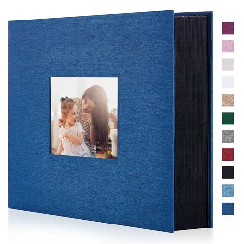 Miaikoe Photo Album 6x4 600 Pockets Slip in Large Capacity Album for Family Wedding Anniversary Linen Album Book Holds 600 Horizontal and Vertical 10x15cm Photos(600 Pockets