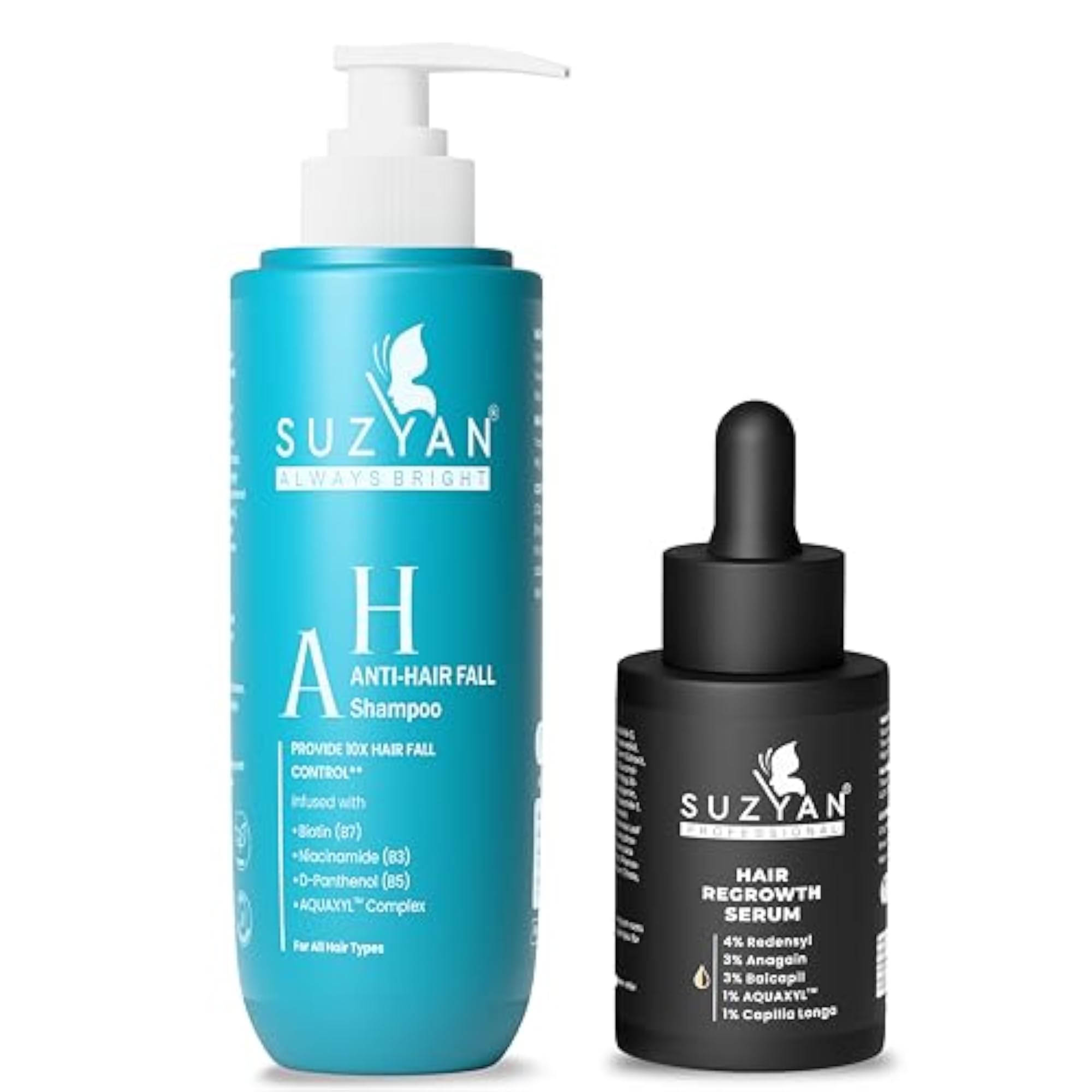 Hair Fall Control & Growth Combo: Shampoo + Regrowth Serum