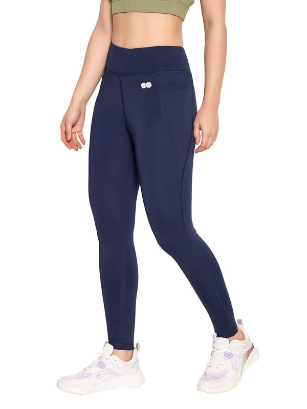 Image of Clovia Women's High Rise Snug-Fit High-Rise 4 Pocket Active Tights