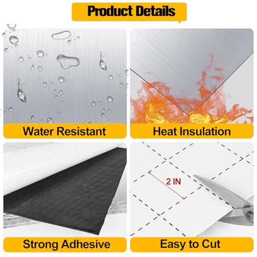 MYFAMIREA 36 sqft Car Sound Deadening, Sound Deading Material Mat for Car 80mil(2mm), Butyl Automotive Sound Deadening with Self-Adhesive, Noise Insulation and Dampening, Auto Deadener for Trunk, 34P by MYFAMIREA - Image 7