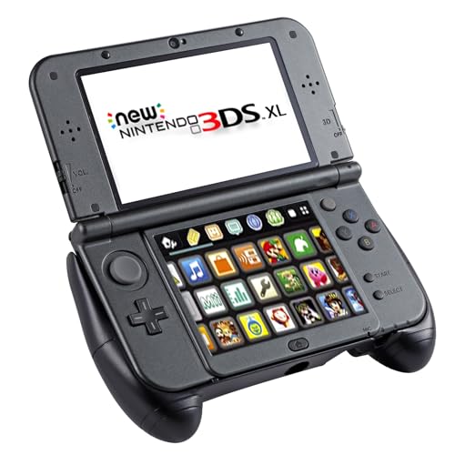 VSEER Hand Grip Handle Stand for Nintendo New 3DS XL LL, Ergonomic Comfort Anti Slip Handle, Black