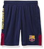 Icon Sports Officially Licensed FC Barcelona Soccer Shorts - Unisex Kids - FCB03SH Navy YM
