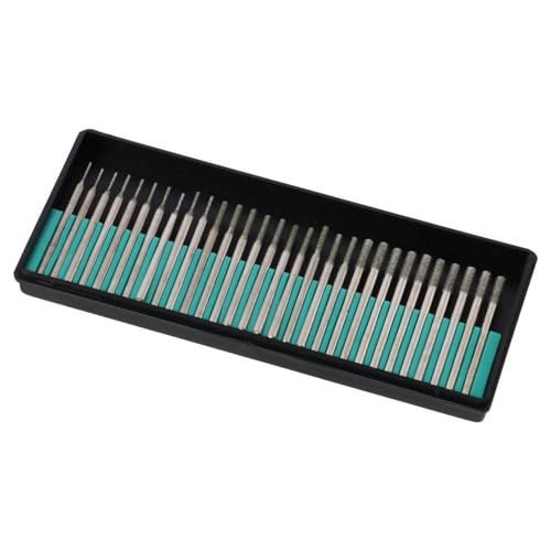 SHUATI Rotary Hammer Drill Bits,30 pcs Diamond Drill Bit Set,1mm 2mm 3mm Jewelry Beach Sea Glass Shells Gem Stones,1/8 Shank Diamond Burr Bits - Thumbnail 7
