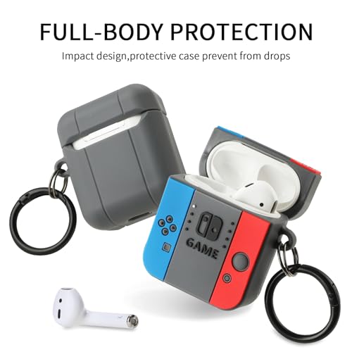Image of [3Pack] Gedicht for Airpods 2nd Generation Case, Funny 3D Cartoon Game Controller Console Design Silicone Soft Cases for Airpods Case 2nd /1st Gen, with Keychain Kids Women Men for Airpods Case