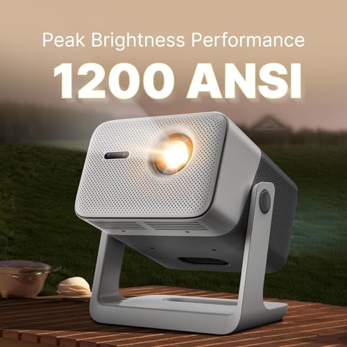 Image of Crossbeats Lumex Vista Projector 4K Ultra HD [Dolby Audio Official] Android TV, 1080p Native, 1200 ANSI, 300'' Display, WiFi, Smart Mini Projector for Room, Portable Home Theater Cinema, Built-in Apps