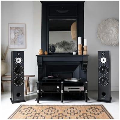 triangle Borea BR10 Tower Speaker (Each) 3-Way Floorstanding Loudspeaker with Dual 8 Woofers, Deep Bass & Wide Soundstage Premium Hi-Fi Audio Black