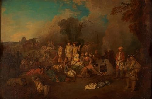 Tableaux Graffiti Art Mural Watteau pour raviver un mur blanc vide