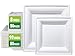 GreenWorks 8 inch and 10 inch Compostable Plates (each 50 Count), 100 Count Bagasse and Bamboo Fiber Disposable Paper Plates 1