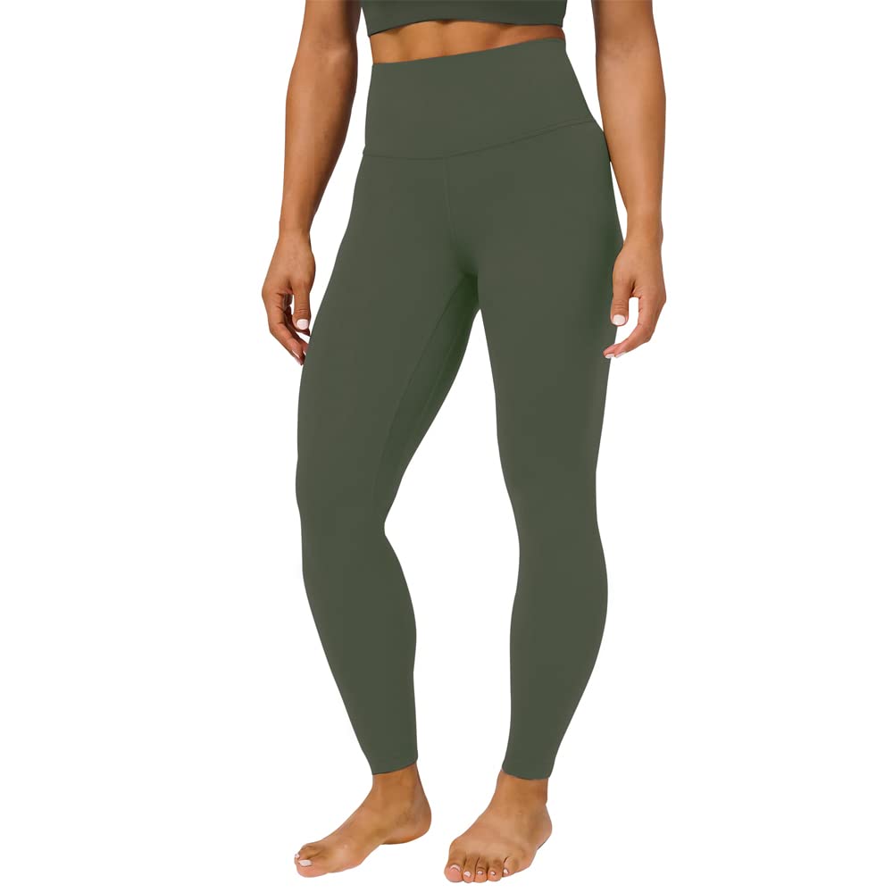 WodoWeiWomen’s High Waisted Printed Leggings Full-Length Workout Yoga Pants (W718-Olive Green -M)