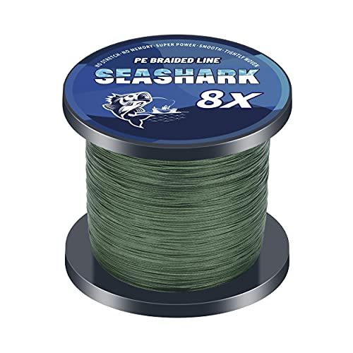 Seashark Braided Fishing Line Color Never Fade 8 Strands Super Strong PE Fishing Line Abrasion Resistant Fishing Wire Zero Stretch Multiple Colors 6lb to 80lb - Image 2