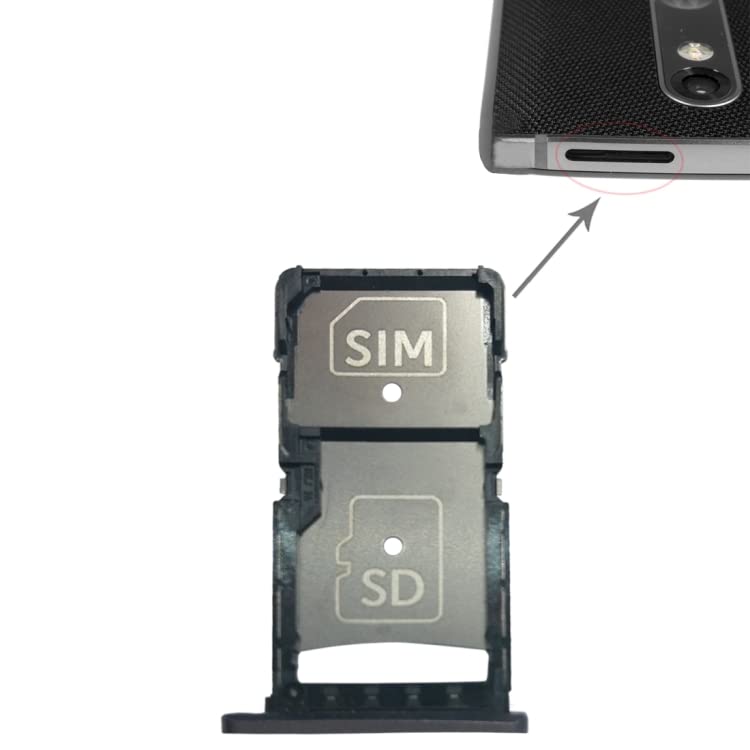 Mobile Phone Card Socket SIM Card Tray + Micro SD Card Tray for Motorola Droid Turbo 2 / XT1585