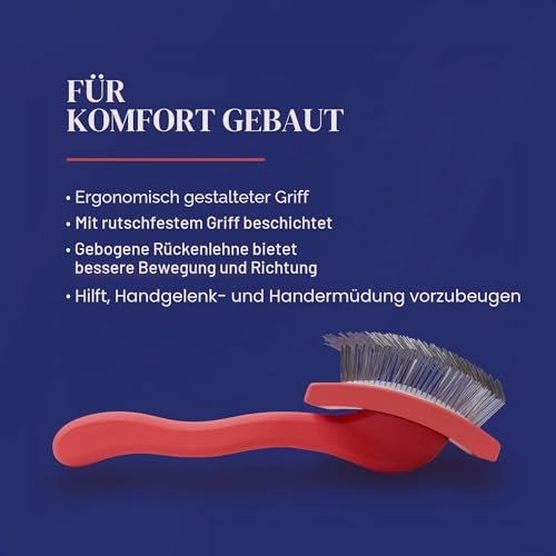 Chris Christensen Big G Coral Slicker Bürste, Pflegen wie ein Profi, Fluff Entwirrung Stil, spart Zeit & Energie, Groß, für Haustiere, perfekt für Hunde & Katzen