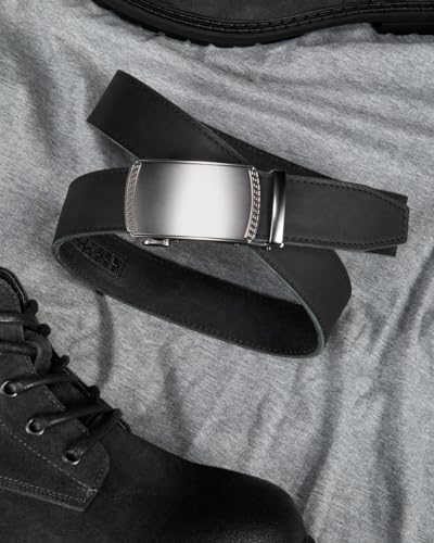 Image of CHAOREN Mens Belt Leather Ratchet Belt - Customizable Fit, Effortless Style (35mm)