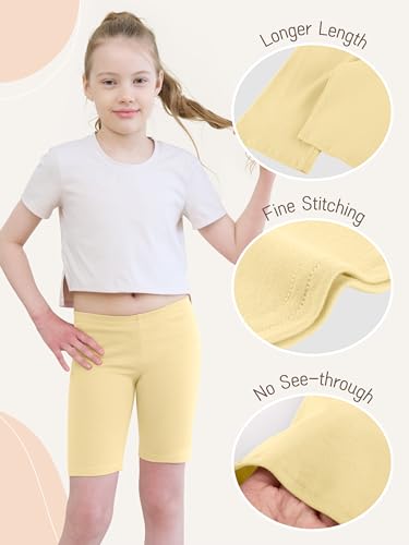 Image of HoeVou 4 Pack Girls Shorts Cotton Cartwheel Shorts for Girls Biker Bermuda Under Kids Clothes Bike Toddler Pants Multi-Color