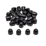 M6×10mm Hex Head Bolt Nut Protective Caps Hexagonal Screw Dome Protective Cap Covers Waterproof Decorative Cover 30 Pack (30, Black, M6*10mm)