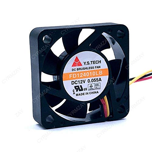 CYRMZAY FD124010LB 4cm 40mm Ventilador 4010 12V 0.055A Double Ball Bearing Ultra Quiet Enfriamiento