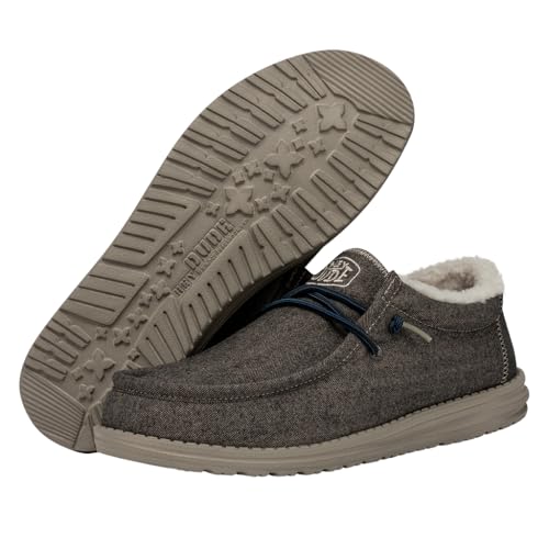 HEYDUDE Wally Herringbone Choco Size 6 | Men?s Shoes | Men's Slip-on Loafers | Comfortable & Light-Weight3