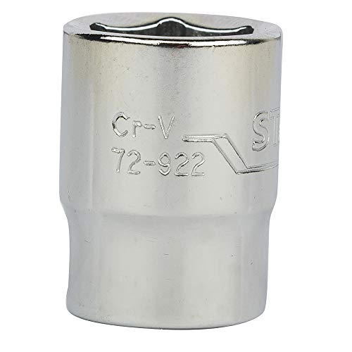 Image of STANLEY STMT72922-8B 3 /8-inch 14mm Chrome Vanadium Steel 6 Point Standard Socket (Silver)