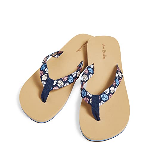 Photo 1 of Vera Bradley Women's Webbing Strap Flip Flops Medium (US Women's Size 7-8) Morning Shells
