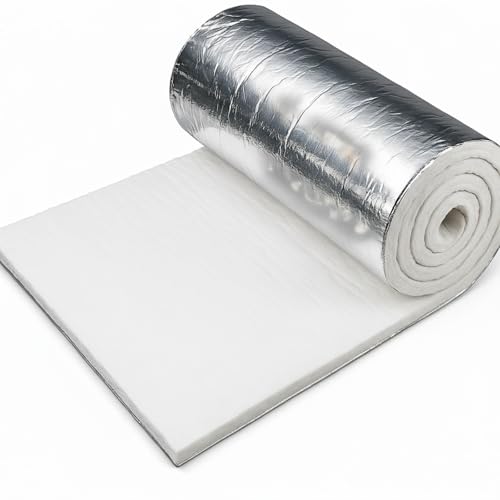 Sasylvia Aluminum Foil Faced Ceramic Fiber Blanket 1' x 24' x 96' 8#...