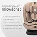 Lorelli Kindersitz drehbar 360 Grad i-Size 40-150cm mit Isofix, Mitwachsender Baby Autositz Capella, Gruppe 0+/1/2/3, 0-12 Jahre, 0-36 kg, Auto Babysitz ab Geburt, 5-Punkt-Gurt, Beige