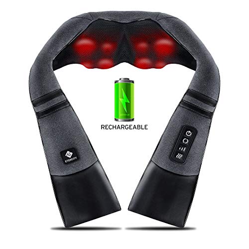 Neck Massager Cordless, Etekcity Back and Shoulder Massagers, Rechargeable Shiatsu Massage with Heat