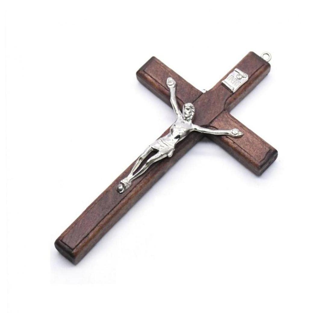 Drewniany wiszący symbol kultu religijnego do dekoracji wnętrz drewniany katolicki krucyfiks ornament