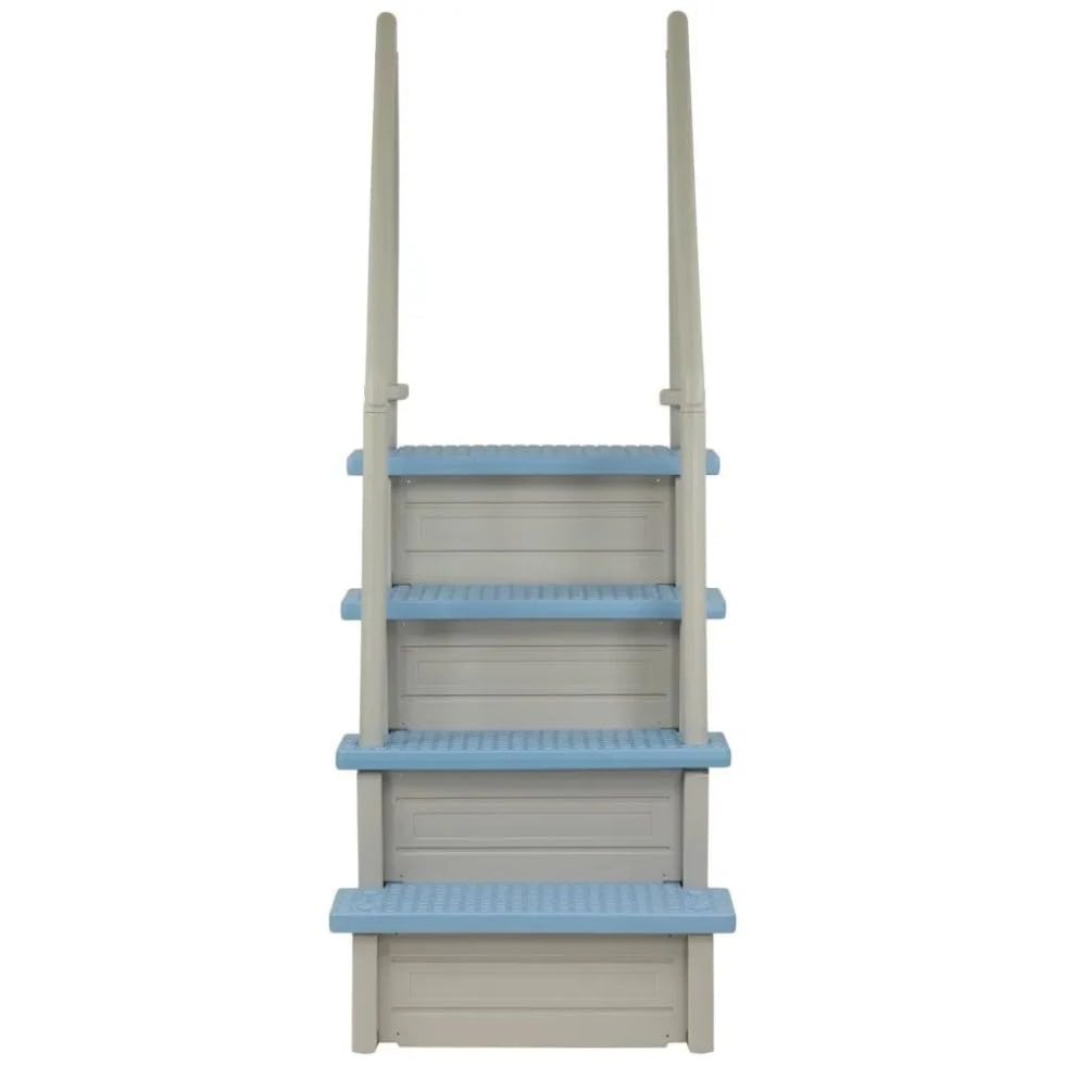Escalera para piscina con peldaños antideslizantes 81 in altura miniatura 2