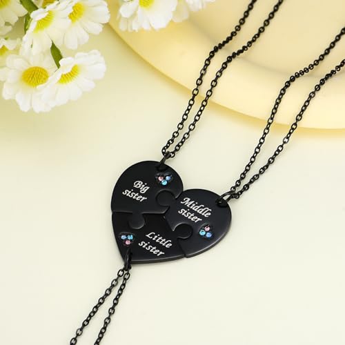 Yonhon Sister Necklace Stainless Steel Matching Keychain for 34