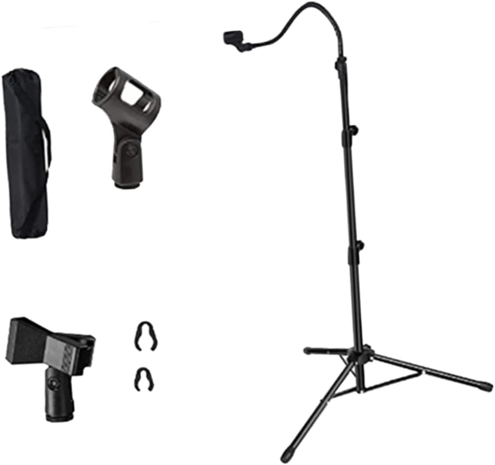 Adjustable Floor Mic Stand Sturdy Tripod Base for Stage Performance Live Broadcasting Durable Mic Bracket for Podcasting Karaoke and Online Lessons