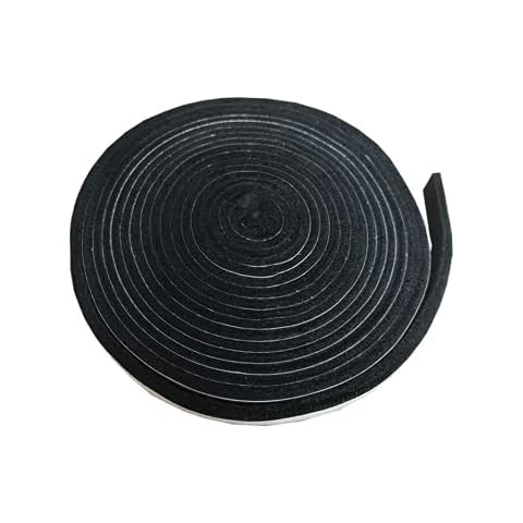 nuumee Self Stick BBQ Smoker Smoke Seal Strip/Leak Proof Grill Gasket/Oven Door Seal Hopper Lid Sealing Strip/Smoke Keeping Strip(12ftx7/8''x1/8'' Black) Cover