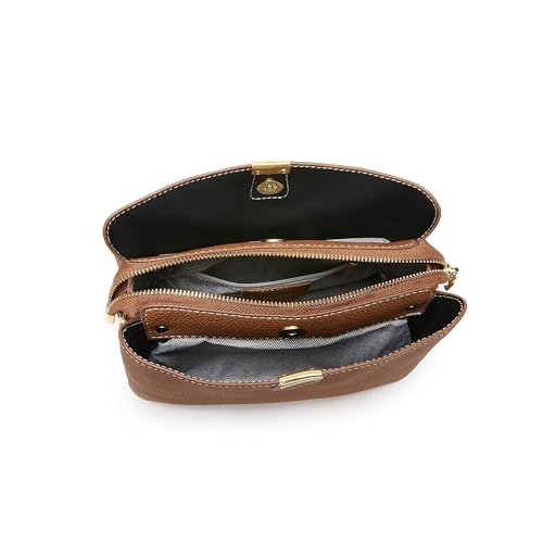 Image of Small Women Soft Genuine Leather Shoulder Bag Crossbody Purses for Lady Bucket Handbag