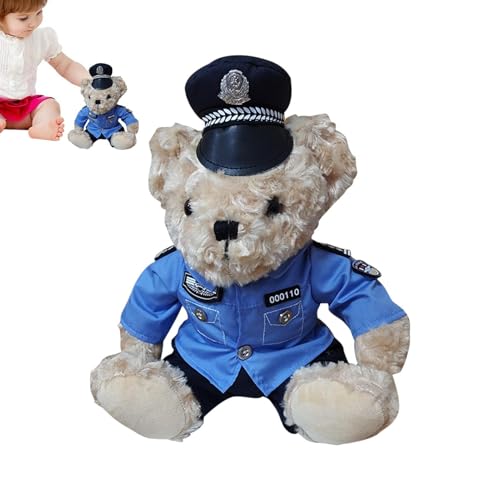 Ours de police en peluche tendresse en polaire le gardien des secrets