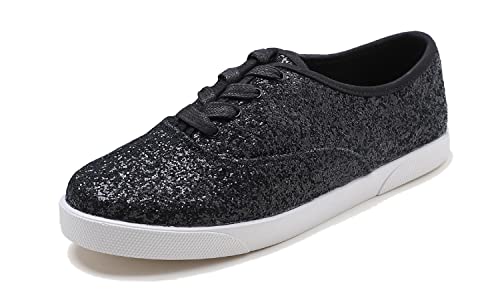 Image of FEVERSOLE Women's Fashion Dress Sneakers Party Bling Casual Flats Embellished Shoes