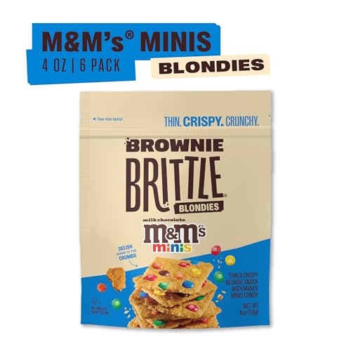 Brownie Brittle – M&M’S Minis Blondie Thin and Crispy Sweet Snacks...