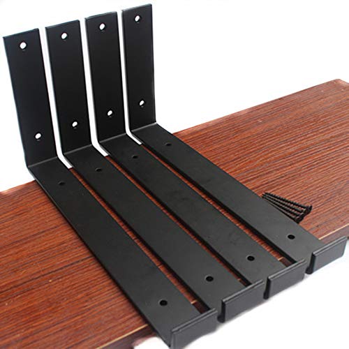 Buy 4 Pack 11.25"L x 6"H x 1.5"W J Lip Shelf Bracket Rustic