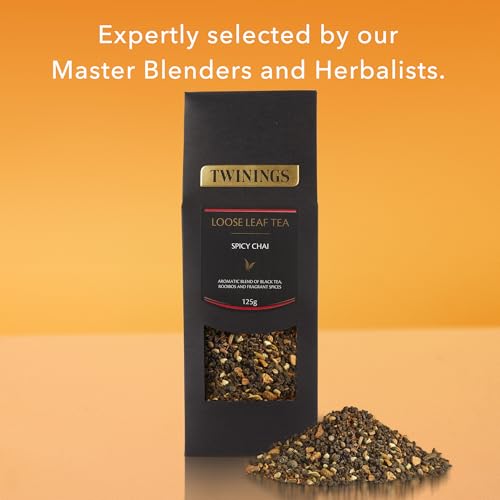 Image of Twinings Spicy Chai Loose Leaf Black Tea, 4.41 Ounce (125g) Pouch, Caffeinated, Enjoy Hot or Iced