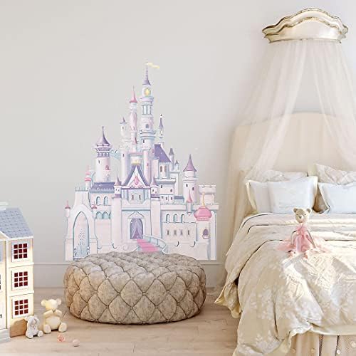 Roommates Disney Princess Castel Giant Wall Decal with Glitter (Multicolor)