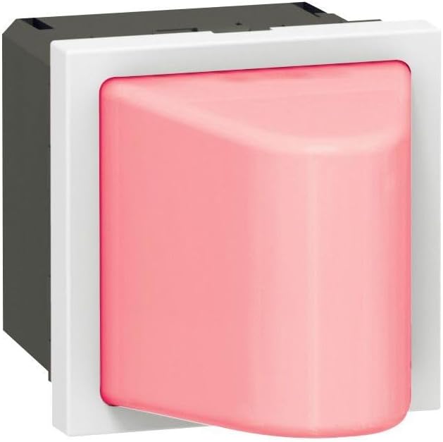Legrand 078570 Mosaic Porthole, 2 Modules, 230V, 0.2W or 1W, Red