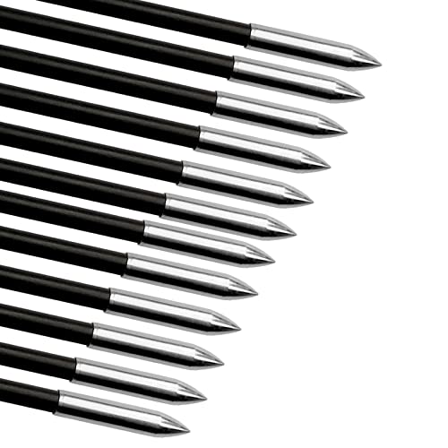 E5E10 31" Fiberglass Arrows Archery Training Practice Target Arrows With Durable Shaft Blunt Tip For Kids Youth Or Beginners For Recurve Bow Long Bow (Green And White) #TOP5