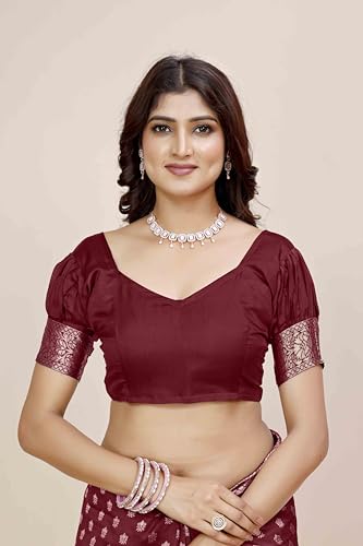 Image of Shasmi Women's Banarasi Saree Pure Kanjivaram Silk Saree Soft new ladies 2025 Design Wear Pattu Sarees Party Sari collections With Blouse Piece for Wedding sadi (PARI-218)