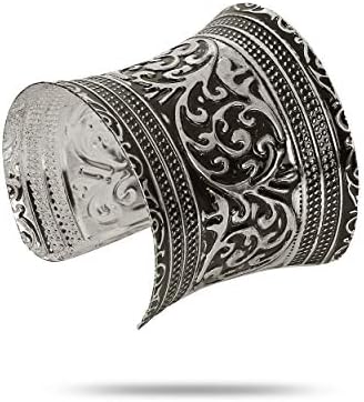 YouBella Jewellery for Women Oxidised Cuff Bracelet Bangle for Women and Girls