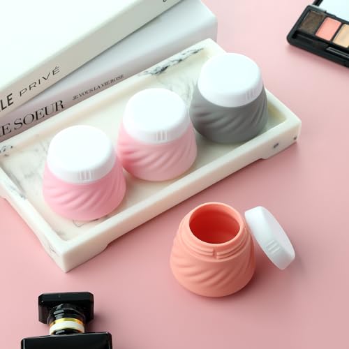Gemice Travel Containers for Toiletries, Silicone Cream Jars TSA Approved Travel Size Containers with Toiletry Bag, Wide Mouth Leak-proof TravelAccessories with Lid for Cosmetic Cream (4 Pack) - Image 6