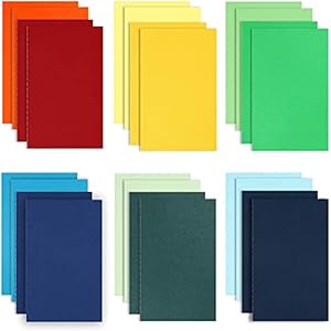 EOOUT 24pcs Colored Journal Notebooks Bulk, 5.5″ X 8.5″ Ruled Lined Journal, Soft Cover, 60Pages, for Gifts, Kids, Office, School Supplies