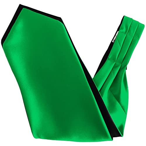 Cravate Ascot 100 % satin pour homme coloris vert émeraude