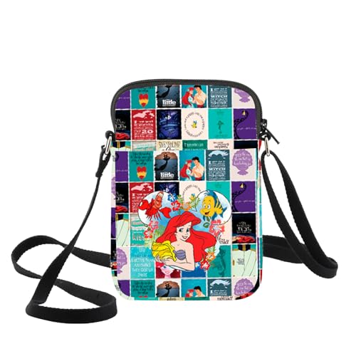 WZMPA Princess Crossbody Bag Fairy Tales Gift Mermaid Shoulder Bag Mermaid Movie Merchandise (Mermaid 2 -Cb)