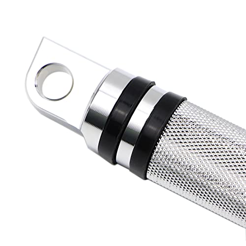Dreamseek Motorcycle Foot Pegs Rest Compatible with Harley-Davidson Sportster Dyna Touring Male Mount Footpegs Footrest Pedal (Chrome)