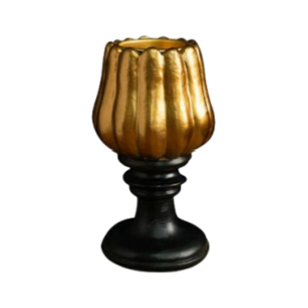 CTRLZS Halloween Decoration Pumpkin Candle Holder Ornament Desktop Decoration Candle Holder Resin Candle Holder Ornament Long